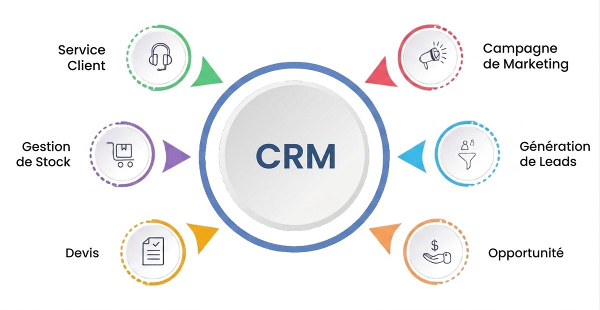 Diagramme circulaire avec le texte central 