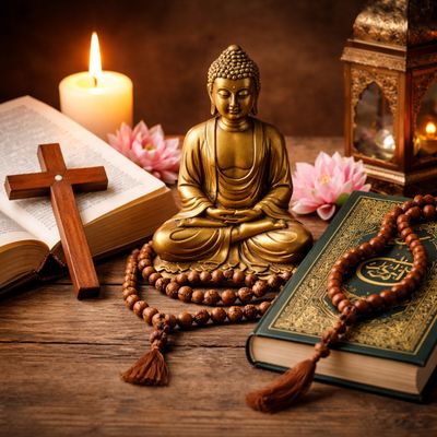 Comparació simbòlica entre cristianisme, budisme i islam