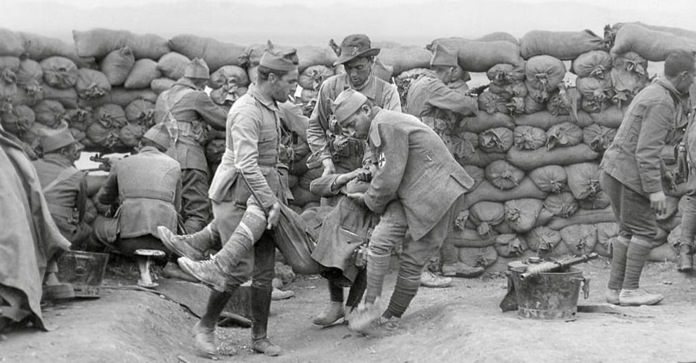 Soldats espanyols en retirada a Annual