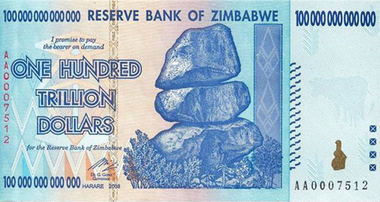 moneda de Zimbabwe
