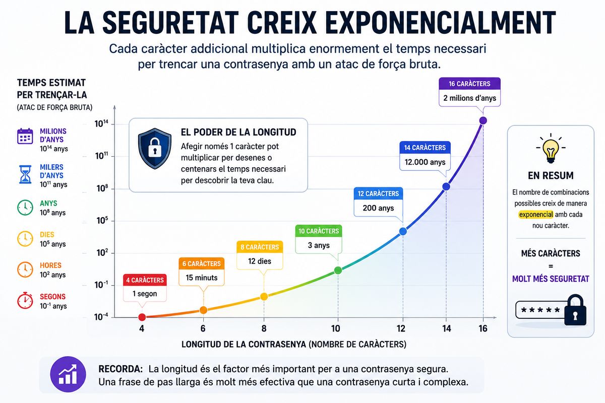 Gràfica de longitud de contrasenyes