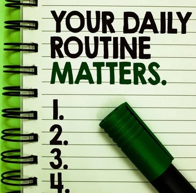 imatge amb el lema "la teva rutina diari és important"