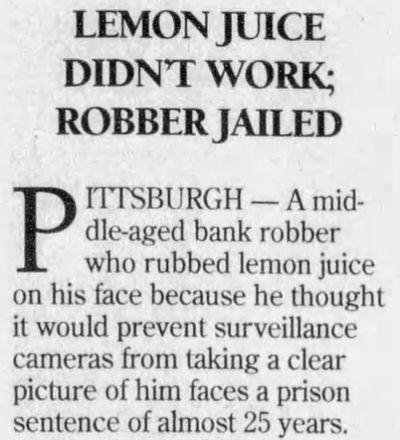 Noticia del lladre del suc de llimona