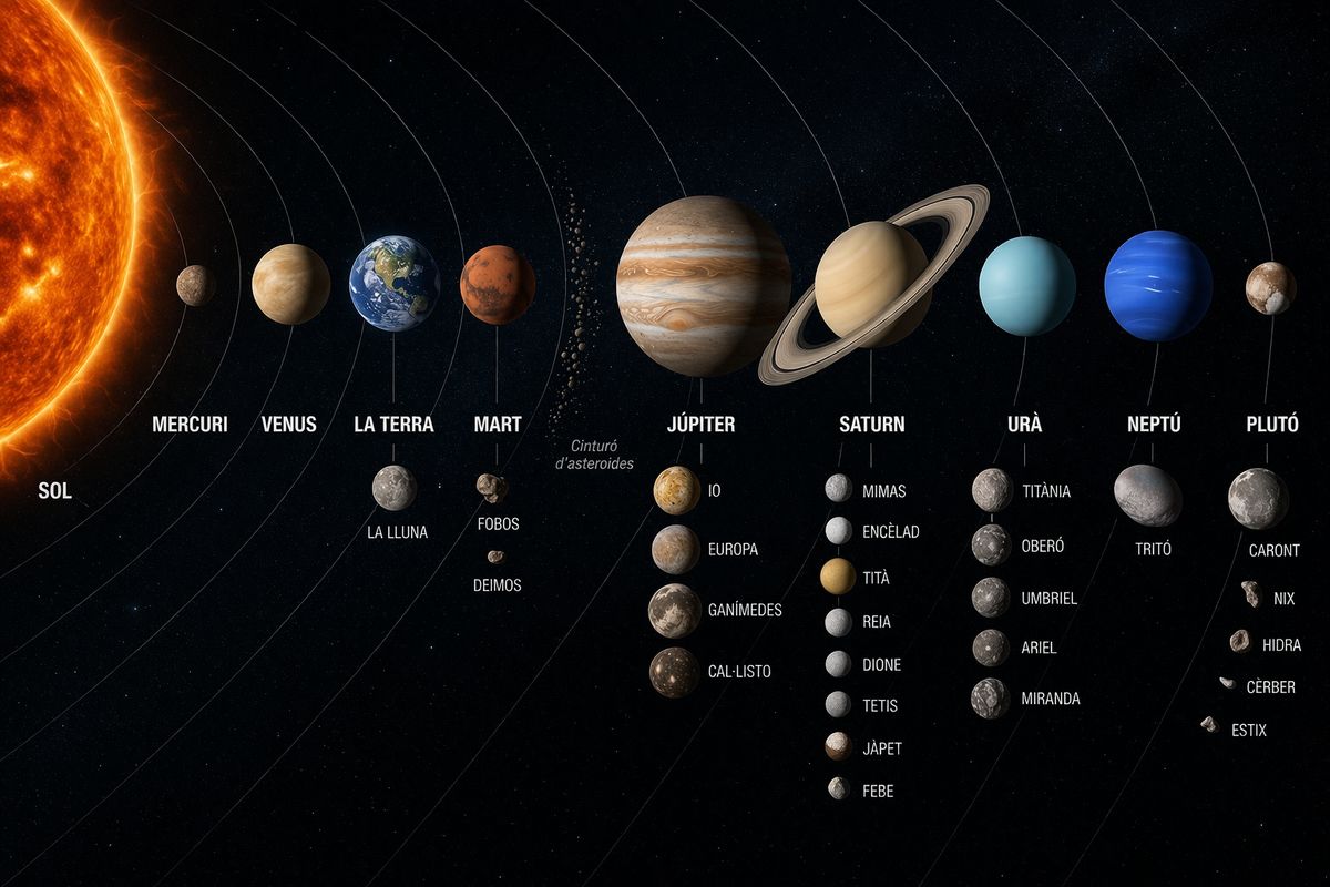 mapa del sistema solar